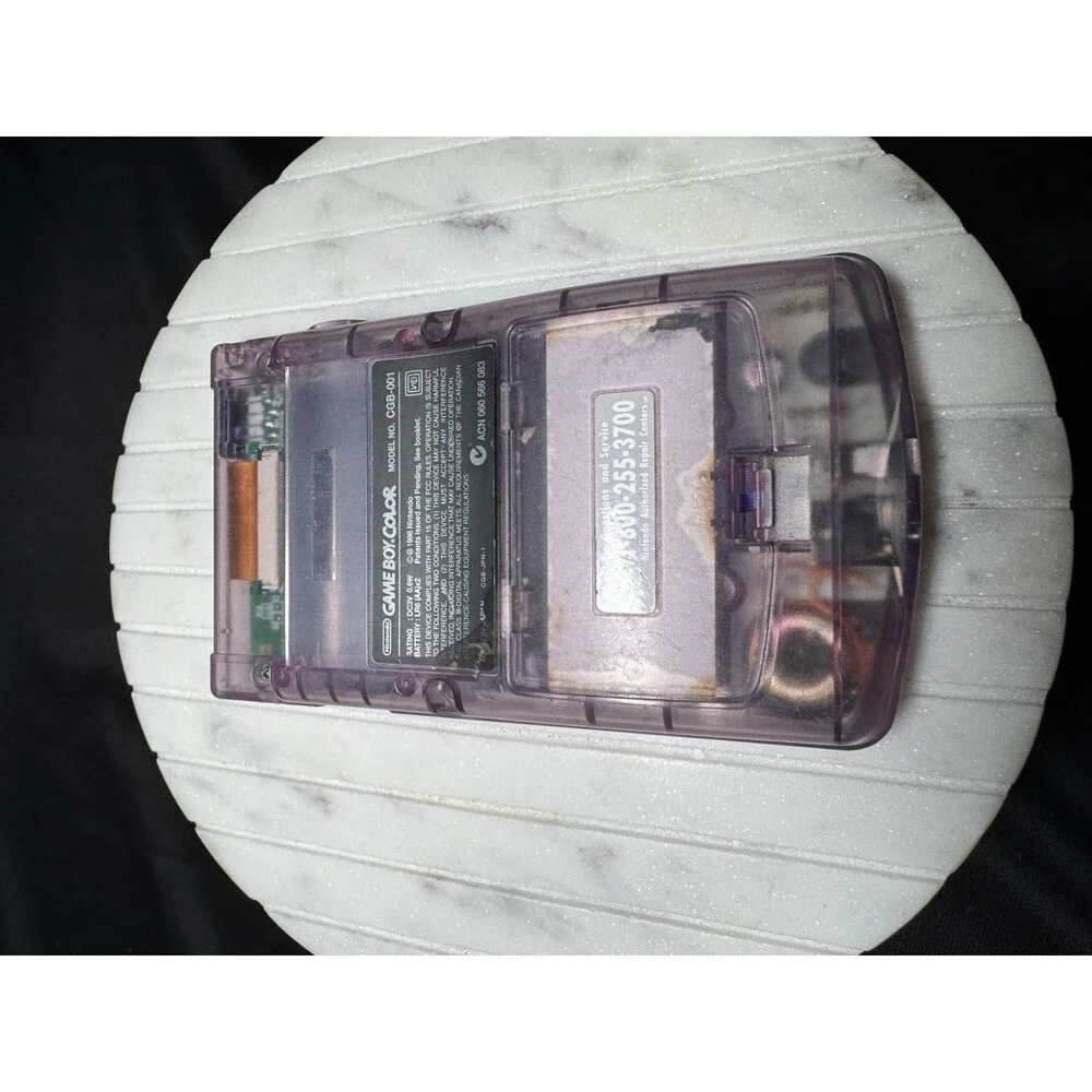 Nintendo Gameboy Color CGB-001 Atomic Purple Handheld Console Tested Works!